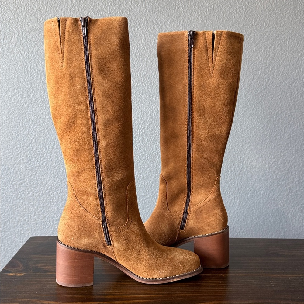 Portland Leather Tan Knee-High Boots - Picture 7 of 14